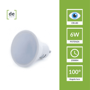 FARETTO LED GU10 6W 100° - de Sanctis Light Design