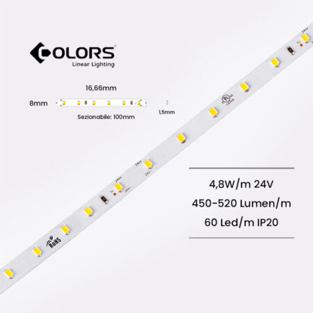 STRIP LED MONOCOLORE COLORS CJ2835W30A24-W08 luceledcom