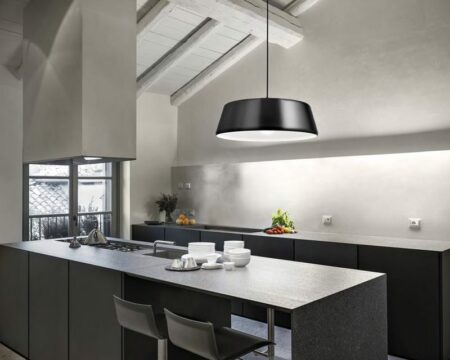 Gea Luce Helena sospensione barra LED 40w lampada penisola cucina bianco o  nero luce calda Gea luce