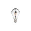 Lampadina e27 gea led in vetro con top specchiato argento 12w 95mm