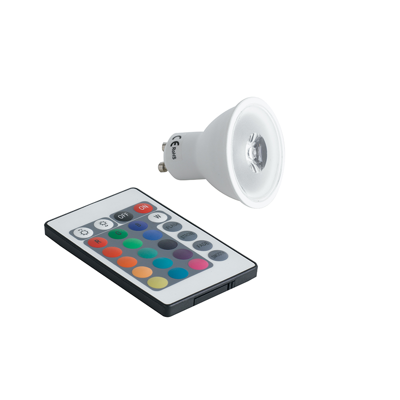Faretto GU10 RGB + Bianco naturale 4w con telecomando dimmerabile – de  Sanctis Light Design