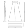 Lampada a sospensione Led Brad rettangolare in legno dimmerabile tramite  interruttore 27W- Trio Lighting